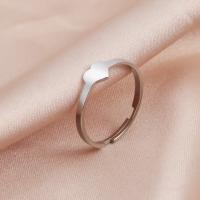 Titanium Steel Finger Ring, Heart, plated, fashion jewelry & Unisex 