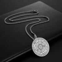 Titanium Steel Jewelry Necklace, Round, plated, fashion jewelry & Unisex Approx 60 cm 