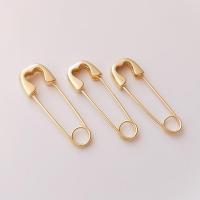 Safety Pin, Brass, real gold plated, DIY, golden 