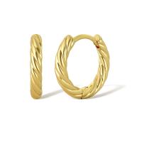 Brass Huggie Hoop Earring, fashion jewelry & Unisex 