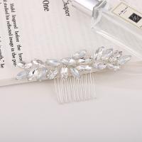 Decorative Hair Combs, Iron, fashion jewelry & for woman & with rhinestone 