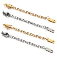 Stainless Steel Extender Chain, 304 Stainless Steel, plated, DIY 
