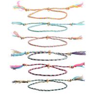 Laine cordon Bracelet, Fil de coton, Réglable & pour femme, plus de couleurs à choisir Environ 16 cm, Vendu par PC