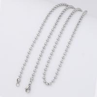 Stainless Steel Chain Necklace, 304 Stainless Steel, silver color plated, DIY Approx 60 cm 