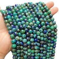 Single Gemstone Beads, Azurite, Round, polished, DIY 