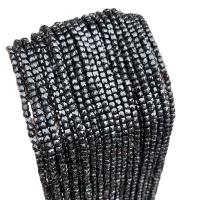 Бусины из одного камня, Черный-Спинель, Квадратная форма, полированный, DIY, 4-5mm, Приблизительно 70-90ПК/Strand, продается Strand