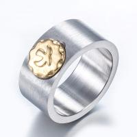 Titanium Steel Finger Ring, plated & for man, US Ring 