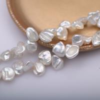 Perles nacres baroques de culture d'eau douce , perle d'eau douce cultivée, DIY & haut percé, blanc, 8-10mm Environ 37 cm, Vendu par brin