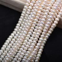 Natural Freshwater Pearl Loose Beads, Flat Round, DIY white Approx 36-38 m 