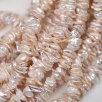 Perles de nacre de culture d'eau douce Biwa, perle d'eau douce cultivée, Pipa, DIY, blanc, 15-18mm*6-8mm Environ 37 cm, Vendu par brin