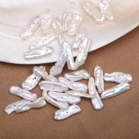 Perles de nacre de culture d'eau douce Biwa, perle d'eau douce cultivée, Pipa, DIY, blanc, 15-20mm*5-7mm, Vendu par PC