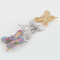 Stainless Steel Animal Pendants, 304 Stainless Steel, Butterfly, Vacuum Ion Plating, vintage & DIY Approx 3mm [