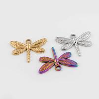 Stainless Steel Animal Pendants, 304 Stainless Steel, Dragonfly, Vacuum Ion Plating, vintage & DIY Approx 2mm [
