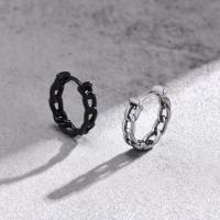 Stainless Steel Huggie Hoop Earring, 304 Stainless Steel, Vacuum Ion Plating, fashion jewelry & for man 3.5mm 