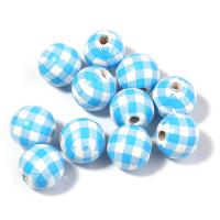 Printing Wood Beads, Round, DIY 16mm Approx 3mm 
