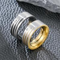 Нержавеющая сталь Rhinestone палец кольцо, 201 нержавеющая сталь, Другое покрытие, ювелирные изделия моды & Мужская & разный размер для выбора & со стразами, Много цветов для выбора, 8mm, продается PC