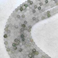Single Gemstone Beads, Tianshan Blue Granite, Round, polished, DIY, jade white color, 34-37.2CM 