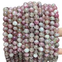 Natural Tourmaline Beads, Plum Blossom Tourmaline, Round, polished, DIY 