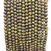 Single Gemstone Beads, Golden Copper Gemstone, Round, polished, DIY, 8mm, Approx 