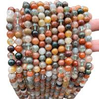 Gemischte Farbe Quarz Perlen, Phantomquarz, rund, poliert, DIY & verschiedene Größen vorhanden, farbenfroh, verkauft von Strang