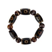 Tibetan Agate Bracelets, polished, fashion jewelry & for woman, beads size 12mm Approx 7 Inch [