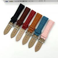 Watch Band, Leather, with 304 Stainless Steel, Unisex 
