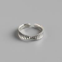 Sterling Silver Finger Ring, 925 Sterling Silver, Antique finish, fashion jewelry & for woman, 5.4mm, Inner Approx 16.5mm 