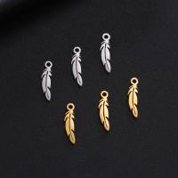 Stainless Steel Feather Pendant, 304 Stainless Steel, Vacuum Ion Plating, fashion jewelry [
