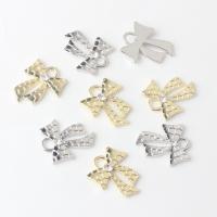 Zinc Alloy Bowkont Pendants, Bowknot, plated, DIY & with rhinestone Approx 