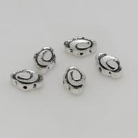 Perles intercalaires en alliage de zinc, Plaqué de couleur d'argent, DIY Environ 1.5mm, Environ Vendu par sac