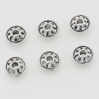 Zinc Alloy Spacer Beads, Saucer, antique silver color plated, DIY, 8mm Approx 2mm, Approx 