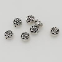 Perles intercalaires en alliage de zinc, fleur, Plaqué de couleur d'argent, DIY Environ 1.5mm, Environ Vendu par sac