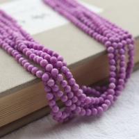 Single Gemstone Beads, Natural Lepidolite, DIY, purple, 4mm Approx 38 cm, Approx 