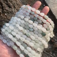 Einzelne Edelstein Perlen, Ice Jade, DIY, gemischte Farben, 8x12mm, Länge:ca. 38 cm, ca. 31PCs/Strang, verkauft von Strang