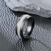 Stainless Steel Finger Ring, 201 Stainless Steel, polished, Unisex & frosted 6mm 