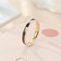 Нержавеющая сталь Rhinestone палец кольцо, 201 нержавеющая сталь, с эмаль, полированный, Мужская & разный размер для выбора & со стразами, Много цветов для выбора, 4mm, продается PC