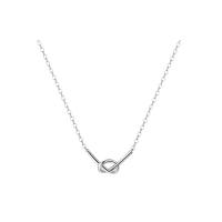 Sterling Silver Jewelry Necklace, 925 Sterling Silver, with 5CM extender chain, plated, for woman, platinum color Approx 40 cm 