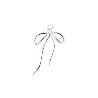 Sterling Silver Pendants, 925 Sterling Silver, Bowknot, DIY Approx 2.6mm 