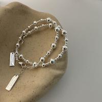 Sterling Silver Bracelets, 925 Sterling Silver, Korean style & for woman Approx 5.9 Inch 
