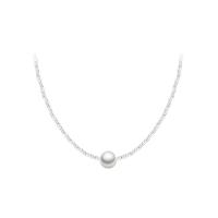 Sterling Silver Jewelry Necklace, 925 Sterling Silver, with Shell Pearl, with 2inch extender chain & for woman, silver color Approx 14.6 Inch 