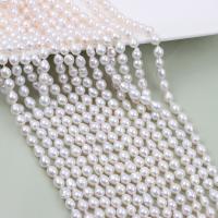 Perle de culture d'eau douce forme goutte, perle d'eau douce cultivée, larme, DIY, blanc, 6-6.5mm Environ 39-41 cm, Vendu par brin