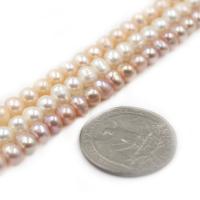 Naturales agua dulce perlas sueltas, Perlas cultivadas de agua dulce, Ligeramente redondo, Bricolaje, más colores para la opción, 5-6mm, longitud:aproximado 36 cm, Vendido por Sarta