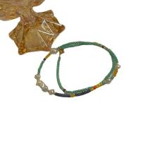 Чип Gemstone пресноводных жемчужное ожерелье, Пресноводные жемчуги, с Природный кварцевый, Связанный вручную, ювелирные изделия моды & Женский, разноцветный, длина:37-40 см, продается Strand