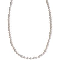 Collier de perles d'eau douce naturelles, perle d'eau douce cultivée, fait à la main, bijoux de mode & pour femme, blanc cm, Vendu par brin