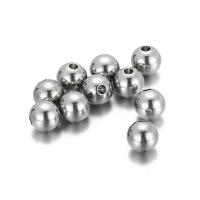 Edelstahl Perlen, 304 Edelstahl, rund, Vakuum-Ionen-Beschichtung, DIY, keine, 8mm, ca. 10PCs/Tasche, verkauft von Tasche