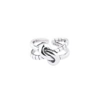 Sterling Silver Finger Ring, 925 Sterling Silver, Antique finish, fashion jewelry & for woman & hollow, Inner Approx 17mm 