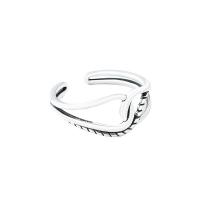 Sterling Silver Finger Ring, 925 Sterling Silver, Antique finish, fashion jewelry & for woman & hollow, Inner Approx 19mm 