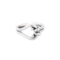 Sterling Silver Finger Ring, 925 Sterling Silver, Antique finish, fashion jewelry & for woman & hollow, Inner Approx 17mm 