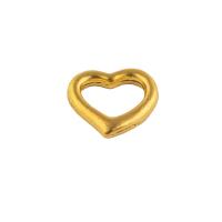 Brass Heart Pendants, Cupronickel, Vacuum Ion Plating, fashion jewelry & Unisex, golden Approx 8mm 