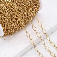 Stainless Steel Chain Jewelry, 304 Stainless Steel, plated, DIY, golden 